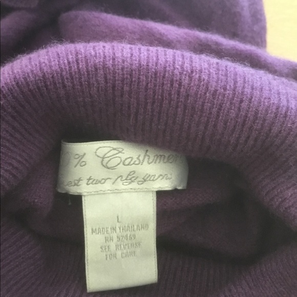 Cashmere sleveless purple cashmere L - Picture 3 of 3
